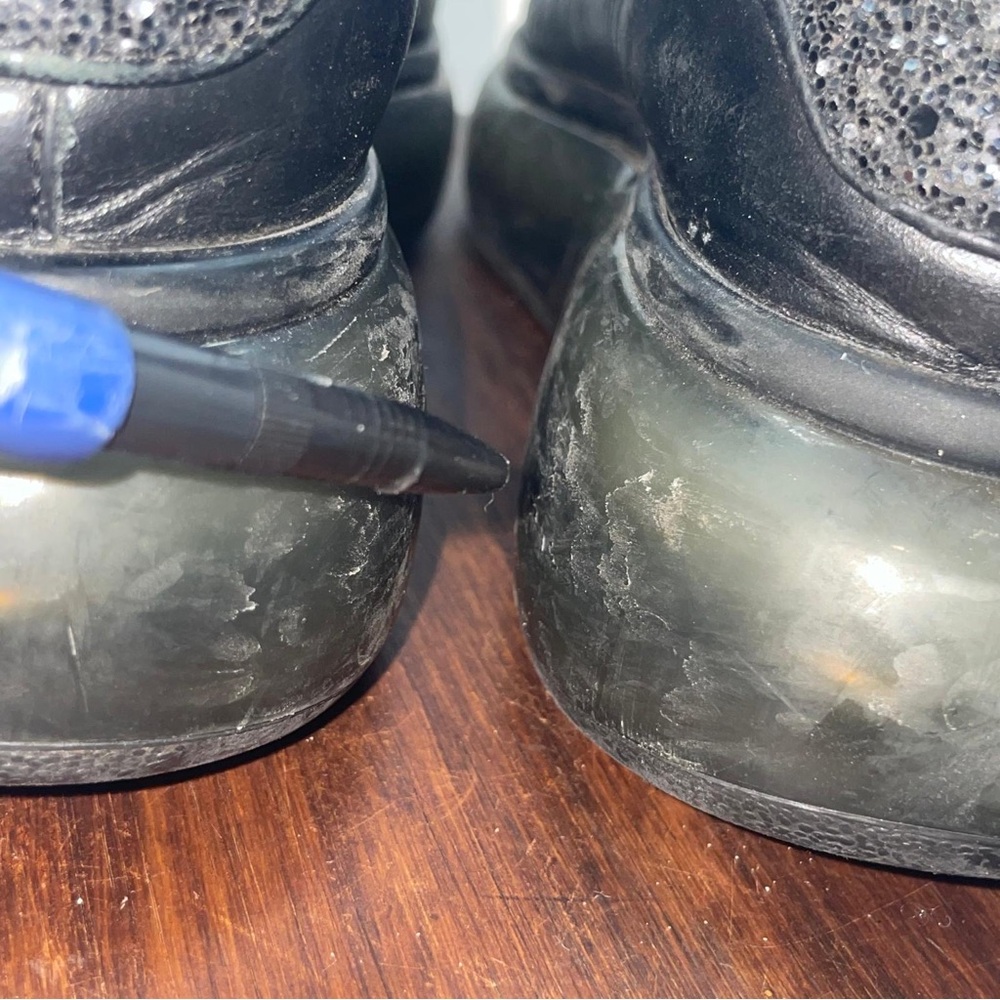 Alexander McQueen Sneakers Black with Glitter Translucent Sole Women’s size 37 - Picture 14 of 14
